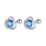 925 Silver Triangle CZ Stud Earrings for Girls DF2011