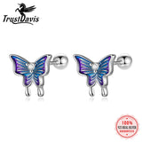 925 Silver Kids Butterfly Stud Earrings for Girls DG0195