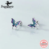 925 Silver Kids Butterfly Stud Earrings for Girls DG0195