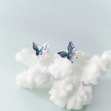 925 Silver Kids Butterfly Stud Earrings for Girls DG0195