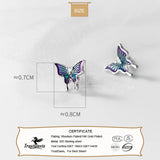 925 Silver Kids Butterfly Stud Earrings for Girls DG0195
