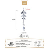 TrustDavis 925 Sterling Silver Leaves Tassel Chain Pendant DIY Necklace Ear