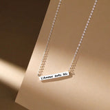 TrustDavis 925 Sterling Silver Letter French Love You Chain Necklace Women