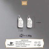 TrustDavis 925 Sterling Silver Letter Geometry Charm Pendant DIY Necklace