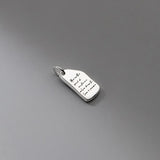 TrustDavis 925 Sterling Silver Letter Geometry Charm Pendant DIY Necklace