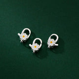 Davis 925 Silver Daisy Flower Hook Bracelet DIY Jewelry