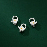 Davis 925 Silver Daisy Flower Hook Bracelet DIY Jewelry
