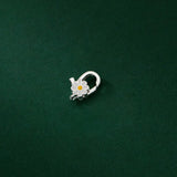 Davis 925 Silver Daisy Flower Hook Bracelet DIY Jewelry