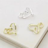TrustDavis 925 Sterling Silver Heart Charm Pendant for DIY Jewelry Gift