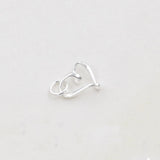 TrustDavis 925 Sterling Silver Heart Charm Pendant for DIY Jewelry Gift