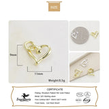 TrustDavis 925 Sterling Silver Heart Charm Pendant for DIY Jewelry Gift