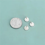 TrustDavis 925 Sterling Silver Love Round Card Pendant