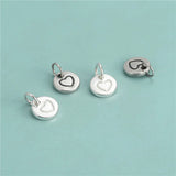TrustDavis 925 Sterling Silver Love Round Card Pendant