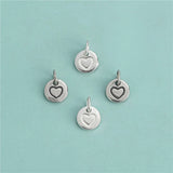 TrustDavis 925 Sterling Silver Love Round Card Pendant