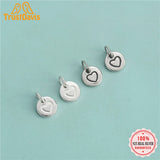 TrustDavis 925 Sterling Silver Love Round Card Pendant