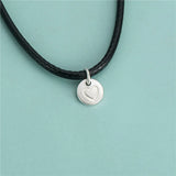 TrustDavis 925 Sterling Silver Love Round Card Pendant