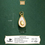 TrustDavis 925 Silver Avocado Pendant Bracelet Necklace Set