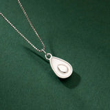 TrustDavis 925 Silver Avocado Pendant Bracelet Necklace Set