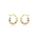 925 Silver 18K Zircon Hoop Earring for Women Fine Jewelry