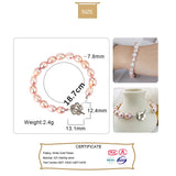 Davis Real 925 Sterling Silver Pearl Bracelet For Women Wedding Party