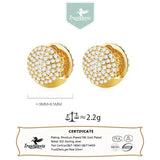 TrustDavis 925 Silver Zircon Hoop Earring for Women Office Lady