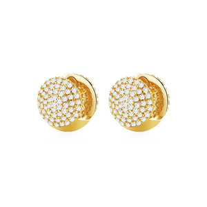 TrustDavis 925 Silver Zircon Hoop Earring for Women Office Lady