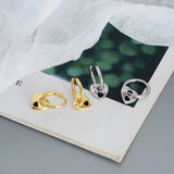 TrustDavis 925 Silver Heart Star Hoop Earring Zircon Women Lady Gift