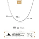 Davis 925 Sterling Silver Sweet Choker Natural Pearls CZ Necklace For Women