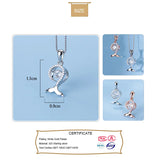 TrustDavis 925 Silver Mermaid Tail CZ Charm Pendant DIY Necklace