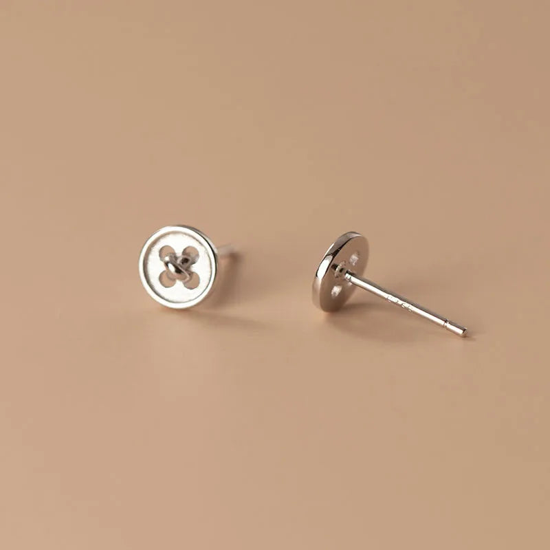TrustDavis 925 Silver 18K Stud Earrings Gift DE0013