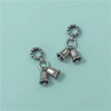 TrustDavis 925 Silver Bell Pendant Bracelet DIY Necklace Charm