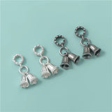 TrustDavis 925 Silver Bell Pendant Bracelet DIY Necklace Charm