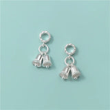 TrustDavis 925 Silver Bell Pendant Bracelet DIY Necklace Charm