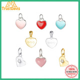 TrustDavis 925 Sterling Silver Heart Necklace Bracelet
