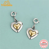 TrustDavis 925 Sterling Silver Love Heart Pendant Necklace Bracelet Fine Jewelry