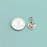 TrustDavis 925 Sterling Silver Love Heart Pendant Necklace Bracelet Fine Jewelry
