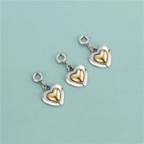 TrustDavis 925 Sterling Silver Love Heart Pendant Necklace Bracelet Fine Jewelry
