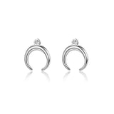 TrustDavis Sterling Silver Moon CZ Pendant DIY Accessories Women