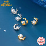 TrustDavis 925 Sterling Silver Moon Pendant DIY Necklace Bracelet Accessories