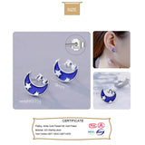 Davis 925 Silver Moon Star Stud Earrings Love Gift for Daughter Girls Birthday