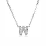 925 Sterling Silver Sweet 26 Letter CZ Pendant Wedding Jewelry