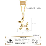 Davis Balloon Dog Pendant Necklace 925 Sterling Silver 18K for Women