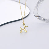Davis Balloon Dog Pendant Necklace 925 Sterling Silver 18K for Women