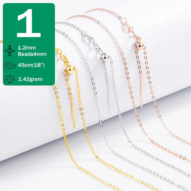 Davis 925 Sterling Silver Necklace Cross Chain for Women