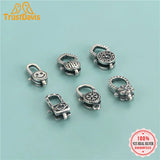 TrustDavis 925 Silver Necklace Smile Irregular Pendant