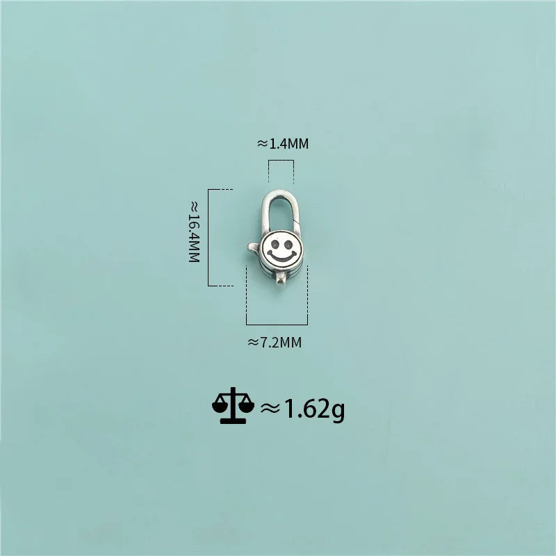 TrustDavis 925 Silver Necklace Smile Irregular Pendant