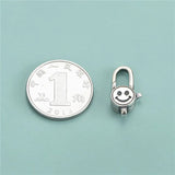TrustDavis 925 Silver Necklace Smile Irregular Pendant