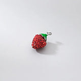 TrustDavis 925 Sterling Silver Necklace Zircon Red Strawberry DIY Jewelry