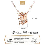 925 Sterling Silver Necklace Crown Pendant Girls Birthday Gift For Women