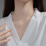 Davis 925 Sterling Silver Clavicle Necklace for Women